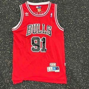 Dennis Rodman Chicago Bulls jersey #91 Adidas Size Large
